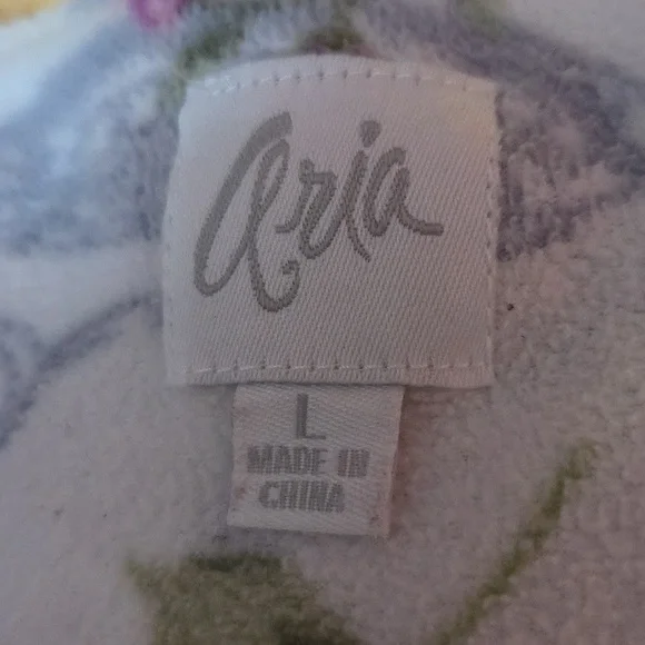 Aria Floral Nightgown white/ pink Large - Picture 3 of 4